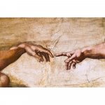 Trojdielna reprodukcia obrazu Michelangelo Buonarroti - Creation of Adam
