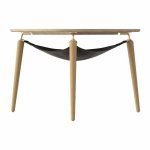 V prírodnej farbe okrúhly konferenčný stolík z dubového dreva ø 80 cm Hang Out – UMAGE