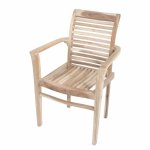 Záhradná stohovateľná stolička z teakového dreva ADDU Java