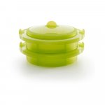 Zelená silikónová nádoba na pečenie v páre Lékué Steamer, ⌀ 22 cm
