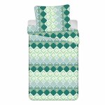 Zelené 4dielne bavlnené obliečky na jednolôžko 140x200 cm Dikona - Jerry Fabrics