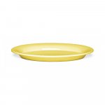 Žltý kameninový tanier Kähler Design Ursula, 28 × 18,5 cm