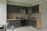 Casarredo CRAFT R2 moderná rohová kuchyňa 280 x 140, grafit