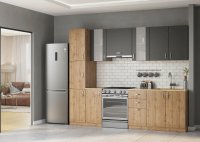 Casarredo GRACE 260 kuchynská linka, antracit/apalačský dub