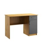 Casarredo OFFICE KIT písací stôl N05, antracit / dub Apalačský, pravý