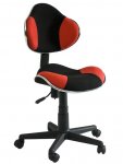 Detská otočná stolička Q-G2, červeno-čierna
