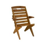 Drewmax MO108 drevená záhradná stolička, dub