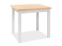 NajlacnejsiNabytok ADAM jedálenský stôl 90x65 cm, dub Artisan / biely matný
