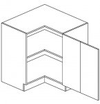 NajlacnejsiNabytok ANGEL dolná rohová skrinka DRP 90x90