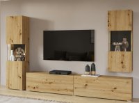 NajlacnejsiNabytok AVA 10 moderná obývacia zostava dub artisan/ čierna