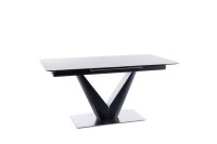 NajlacnejsiNabytok CANYON jedálenský stôl, biela / čierna matná