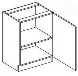 NajlacnejsiNabytok D60 P/L dolná skrinka 1-dverová PAULA mocca/šedá