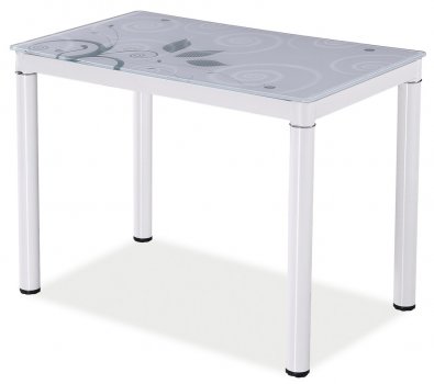 NajlacnejsiNabytok DAMAR jedálenský stôl 100x60 cm, biely
