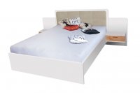 NajlacnejsiNabytok EFFECT manželská posteľ so stolíkmi EF1L