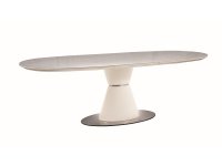 NajlacnejsiNabytok ENIGMA rozkladací jedálenský stôl, biely matný
