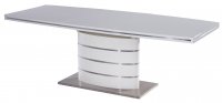 NajlacnejsiNabytok FANO jedálenský stôl rozkladací 140, biely lesk