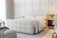 NajlacnejsiNabytok KLEO čalúnená manželská posteľ 160 x 200 cm, COSMIC 10