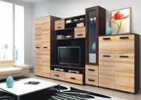 NajlacnejsiNabytok Obývacia stena ORION, wenge/dub sonoma