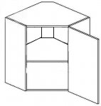 NajlacnejsiNabytok POSNANIA horná rohová skrinka WR60PL