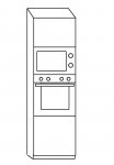NajlacnejsiNabytok POSNANIA skriňa na vstavanú mikr. a rúru DKMS60PL