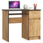  Písací stôl PIKSEL 90 cm pravý - remeselný dub