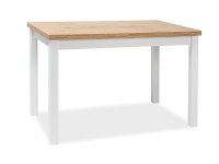 Signal ADAM jedálenský stôl 100x60 cm, dub Lancelot /biely matný