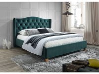Signal ASPEN VELVET manželská posteľ 180x200cm, zelená,dub