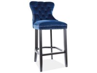 Signal AUGUSTH H-1 barová stolička, modrá / čierna