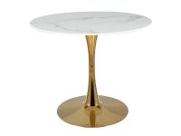 Signal ESPERO jedálenský stôl 90, biela / zlatá