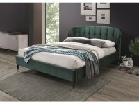 Signal LIGURIA VELVET manželská posteľ 160x200cm, zelená