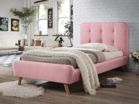 Signal TIFFANY čalúnená posteľ 90 x 200 cm, ružová, dub