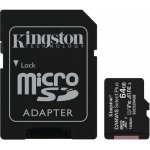 64GB microSDXC Kingston Canvas Select Plus A1 CL10 100MB/s adapterom SDCS2/64GBSP