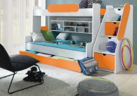 ArtBed Detská poschodová posteľ SEGAN Farba: Oranžová