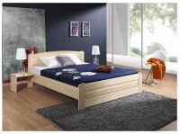 ArtBed Manželská posteľ BAZYL Farba: prírodná, Rozmer postele: 200 x 200