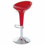 AUTRONIC AUB-9002 RED barová stolička, plast červený/chróm