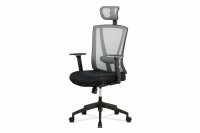 AUTRONIC KA-H110 GREY kancelárska stolička, čierna/šedá sieťovina, plast kríž, synchronní mechanismus
