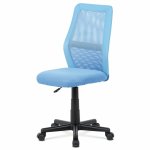 AUTRONIC KA-V101 BLUE kancelárska stolička modrý MESH + ekokoža, výšk. nast., kríž plast čierny