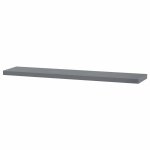 AUTRONIC P-002 GREY Polička nástenná 120 cm, MDF, farba sivý vysoký lesk, baleno v ochranej fólii