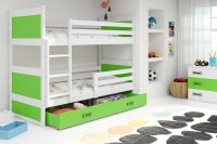BMS Detská poschodová posteľ RICO | biela 80 x 160 cm Farba: Zelená