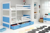 BMS Detská poschodová posteľ RICO | biela 80 x 190 cm Farba: Modrá