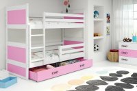 BMS Detská poschodová posteľ RICO | biela 80 x 190 cm Farba: Ružová
