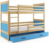 BMS Detská poschodová posteľ RICO | borovica 80 x 160 cm Farba: Modrá