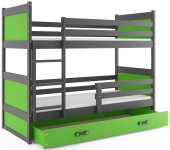 BMS Detská poschodová posteľ RICO | sivá 80 x 160 cm Farba: Zelená
