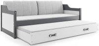 BMS Detská posteľ s prístelkou DAWID | sivá 80 x 190 cm Farba: Biela