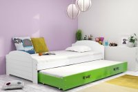 BMS Detská posteľ s prístelkou LILI 2 Farba: biela / zelená