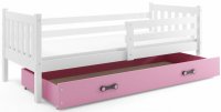 BMS Detská posteľ s úložným priestorom CARINO | 90 x 200 cm Farba: biela / ružová