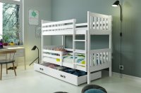 BMS Poschodová detská posteľ CARINO | 80 x 190 cm Farba: Biela / biela