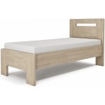 Jednolôžková posteľ LÍVIA - horizontálne čelo 220 x 100 cm BUK morenie wenge