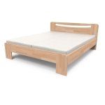 Komfortná masívna posteľ SOFIA 200 x 140 cm BUK morenie mahagón