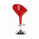 KONDELA Barová stolička, červená/chróm, ALBA NOVA
